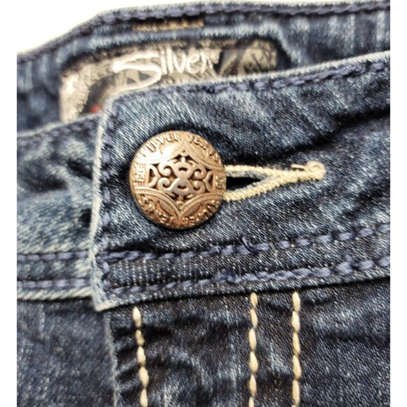 Silver Jeans Suki Surplus Curvy Bootcut Flap Pocket Jean sz 18 inseam 34 - Picture 4 of 13